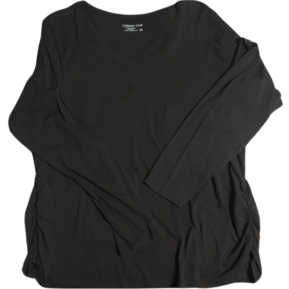 Coldwater Creek, dark brown long sleeve top